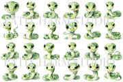 40 Cute Snake Clipart, an Animal Illustration by Pati Charm Studio (Thumbnail 2 of 9)