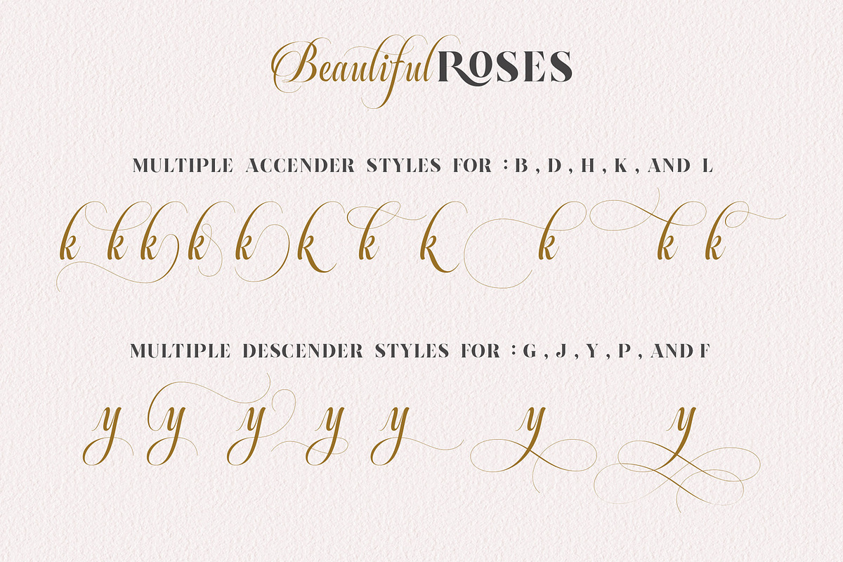 Beautiful Roses - Font Duo preview 6