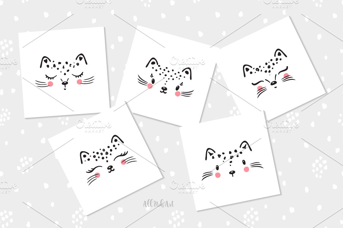 Cute Leopard Cats Prints & Patterns, a Pattern Graphic by AllNikArt (Photo 2 of 5)