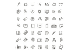 Set of smart devices and gadgets, an Icon by Tettygreen