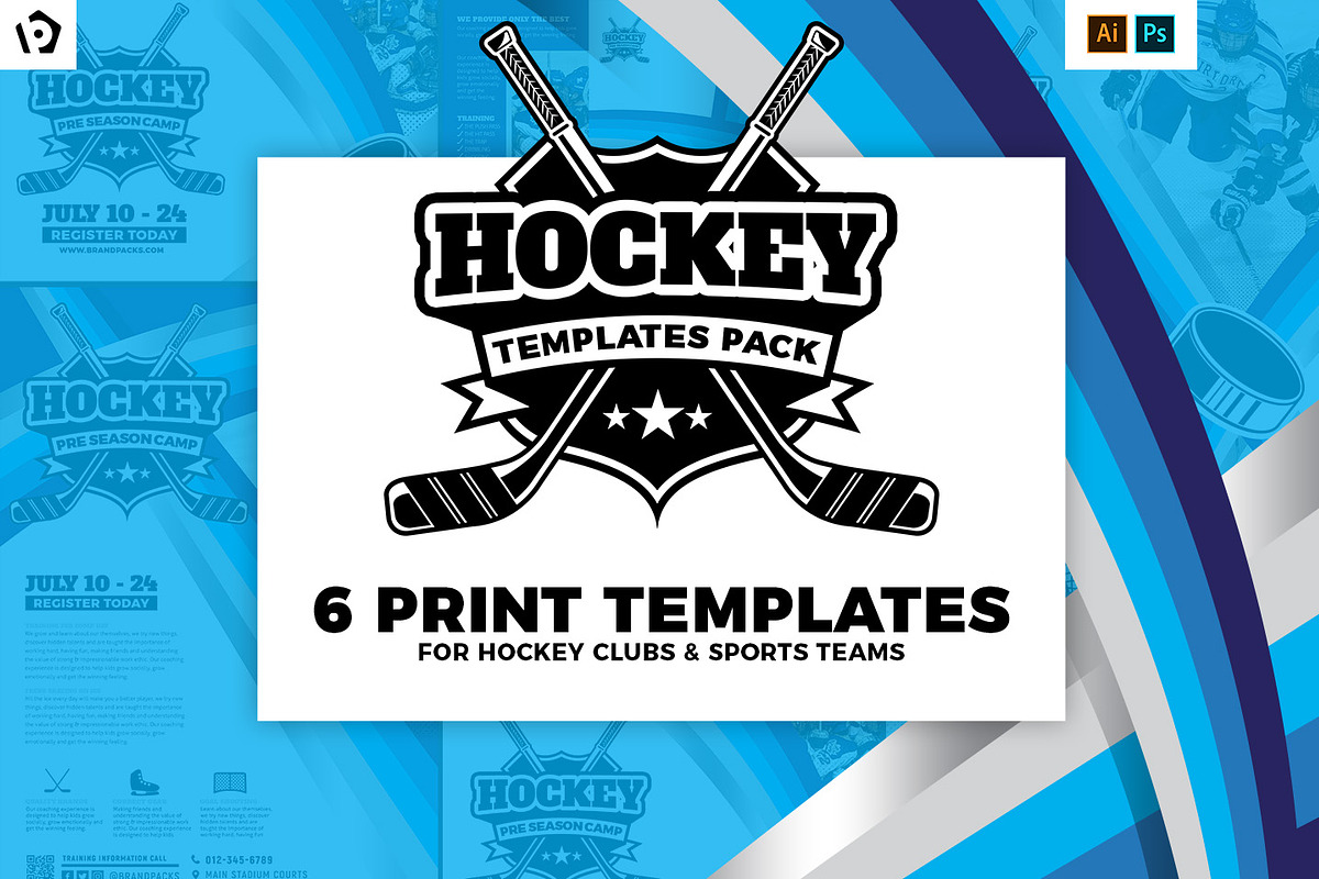 Ice Hockey Templates Pack, a Flyer Template by BrandPacks (Photo 1 of 11)