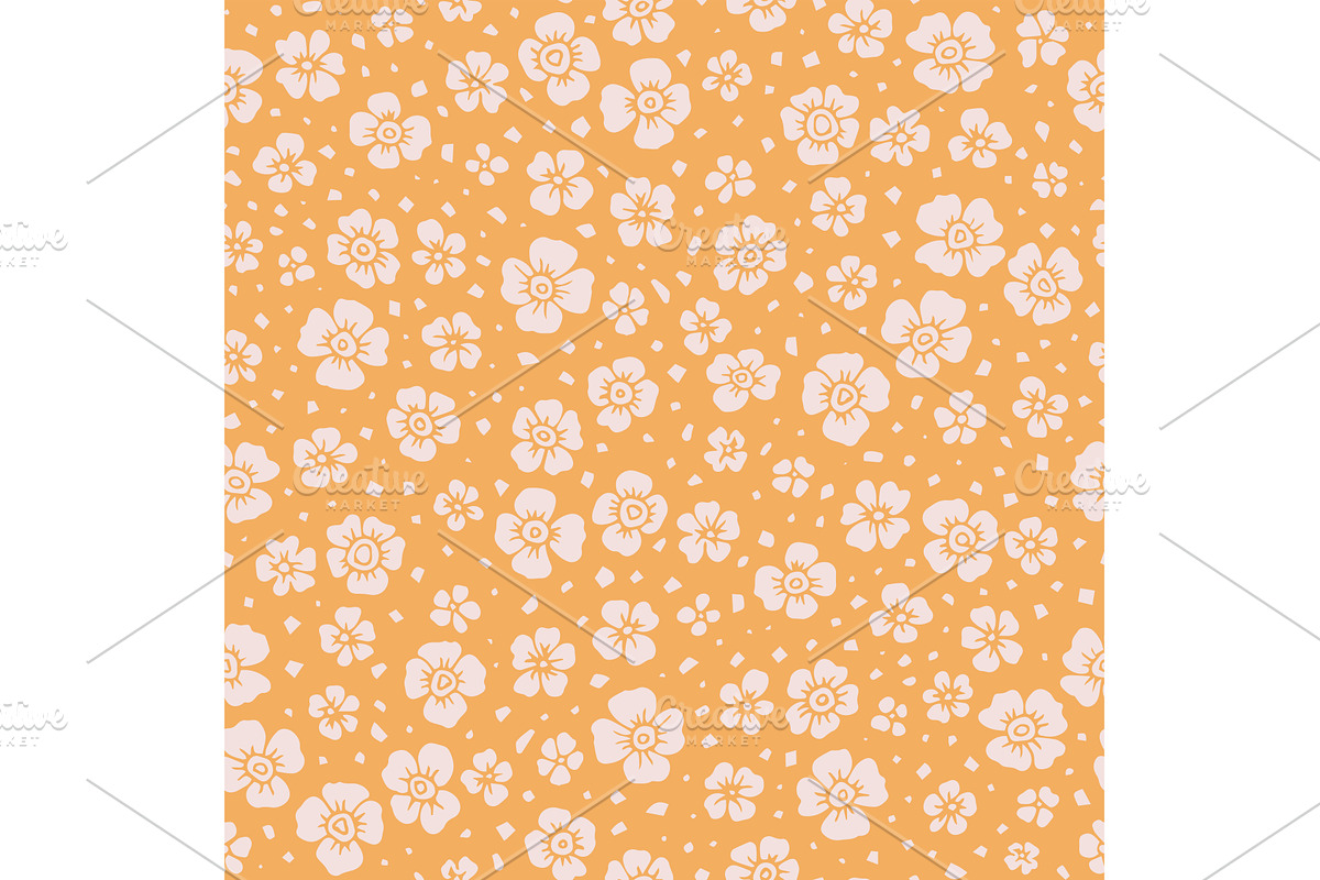 Cute floral pattern in the small, a Decorative Illustration by julia-vasileva