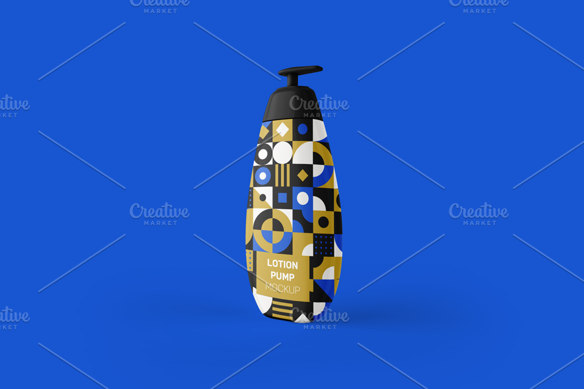 Lotion Pump Bottle Mockup, a Packaging Mockup by Qaleb Studio