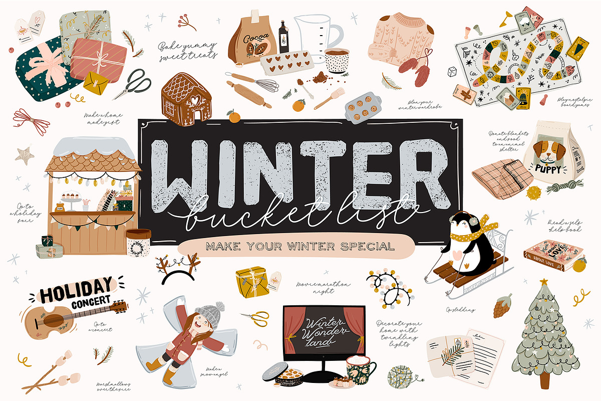Winter daily self care routine, an Illustration by Ruslana Lubenets (Photo 1 of 17)