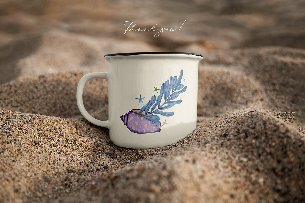Ocean clipart & digital paper, a Decorative Illustration by Yelloo Fish (Photo 19 of 19)
