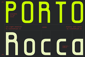 Porto Rocca Typeface