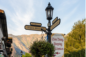 German street names in Leavenworth, an Architecture Photo by Backyard Stock