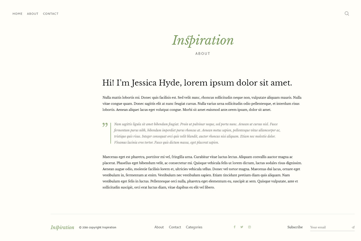Inspiration — Lifestyle Blog PSD, a Templates & Theme by ScienteCraft (Photo 21 of 47)