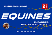 Equines Expanded Bold & Italic Pack, a Sans Serif Font by Attractype (Thumbnail 1 of 6)