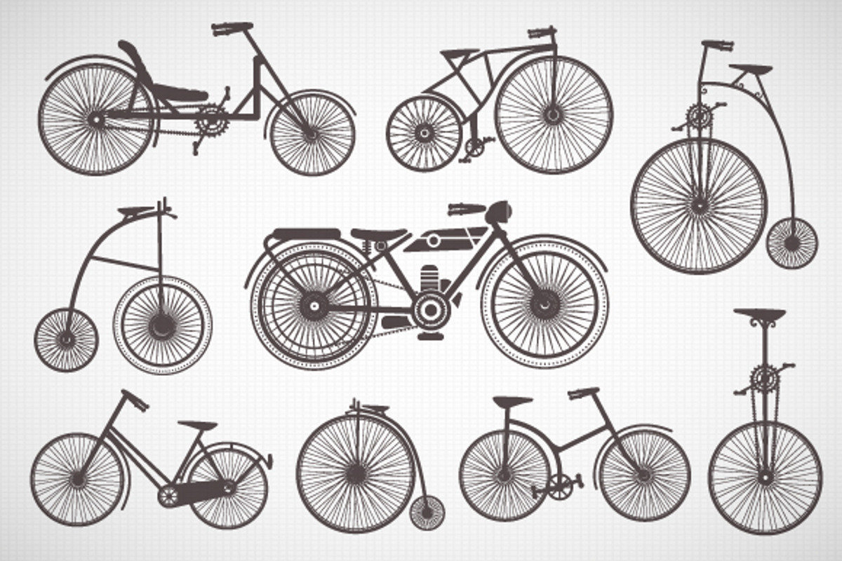 Retro Vintage Bike PNG PDF EPS, an Object Graphic by AlexZeL (Photo 1 of 6)