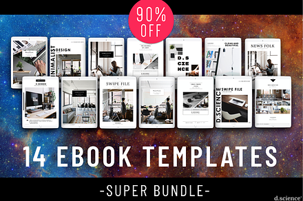 14 Ebook Super Bundle | 90% OFF!, a Magazine Template by Template Monkey @dscience
