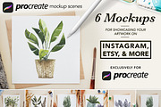 6 Procreate Artwork Mockups, a Print Template by Drifter Studio PrintShop (Thumbnail 1 of 5)
