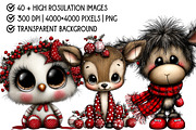 Christmas Animal Clipart Bundle, an Illustration by Pixels.Craft (Thumbnail 4 of 6)