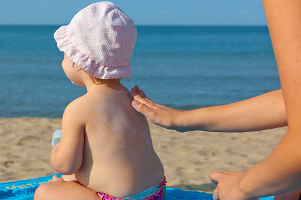 Baby sunscreen cream.