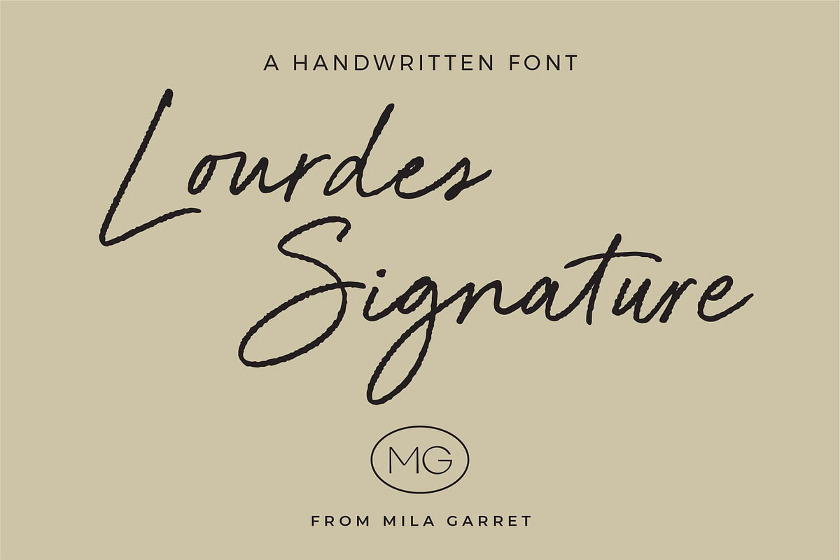 Lourdes Signature Handwritten Font, a Script Font by Mila Garret (Photo 11 of 11)