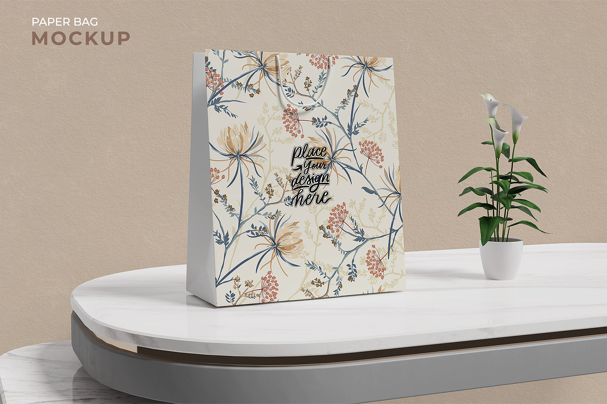 Paper Bag Mockup, a Packaging Mockup by My Mockup (Photo 1 of 7)