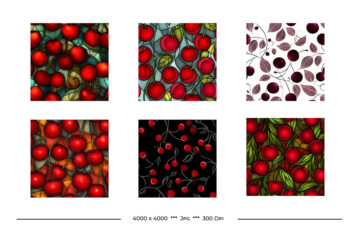 Cherry Retro Art Style Patterns, a Pattern Graphic by karenfoleyphoto (Photo 12 of 15)