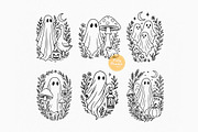 Cottagecore Ghosts, Halloween Bundle, a Seasonal Illustration by Pretty Meerkat (Thumbnail 5 of 7)