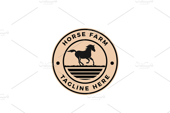 Vintage Horse Farm Logo preview 3
