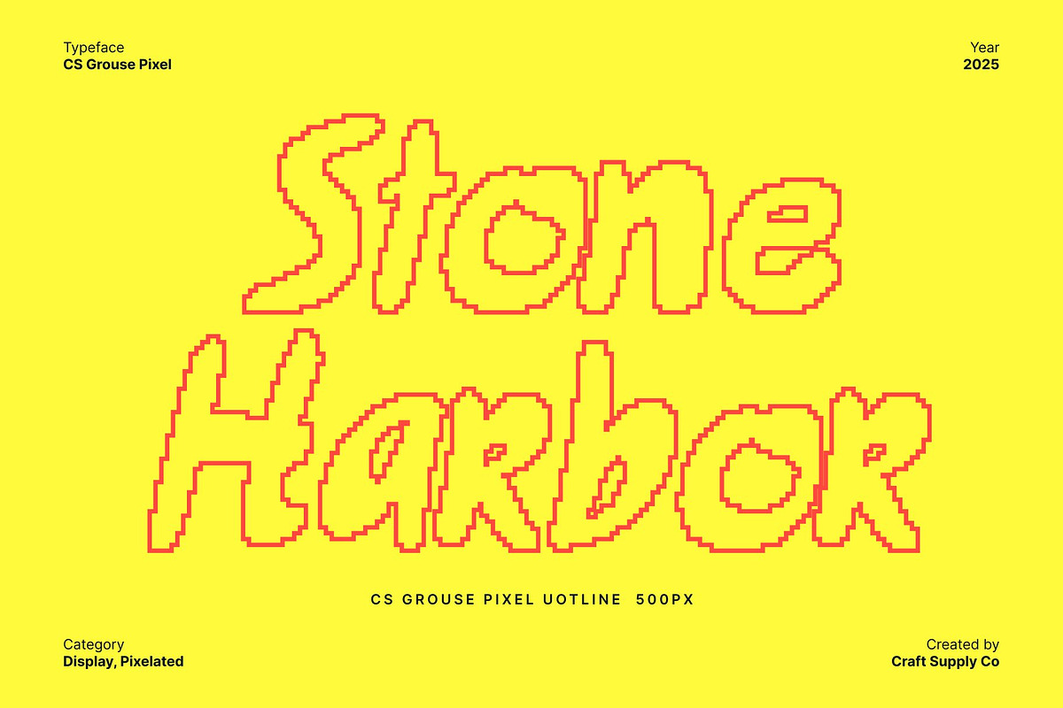 CS Grouse Pixel, a Handwritten Font by Craft Supply Co. (Photo 3 of 8)