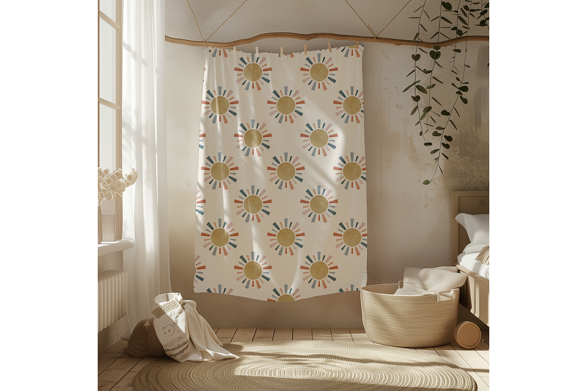 Boho Sunburst Seamless Pattern, a Pattern Graphic by OwlAndFern (Photo 5 of 12)