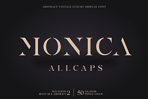 Monica Allcaps Font Duo, a Serif Font by Asenbayu