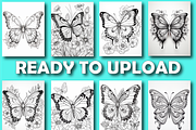 Butterfly Zentangle Coloring Book-V1, an Animal Illustration by Design Zone (Thumbnail 6 of 7)