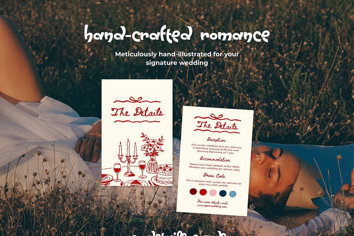 Hand-drawn Wedding Invitation Suite preview 3