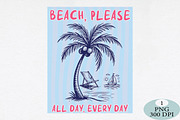 Beach Please All Day Every Day, an Illustration by Daily.Designs (Thumbnail 1 of 3)