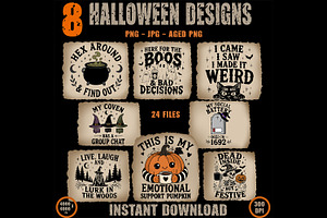Halloween Bundle Funny Witchy, a Seasonal Illustration by Willow Paige Farms