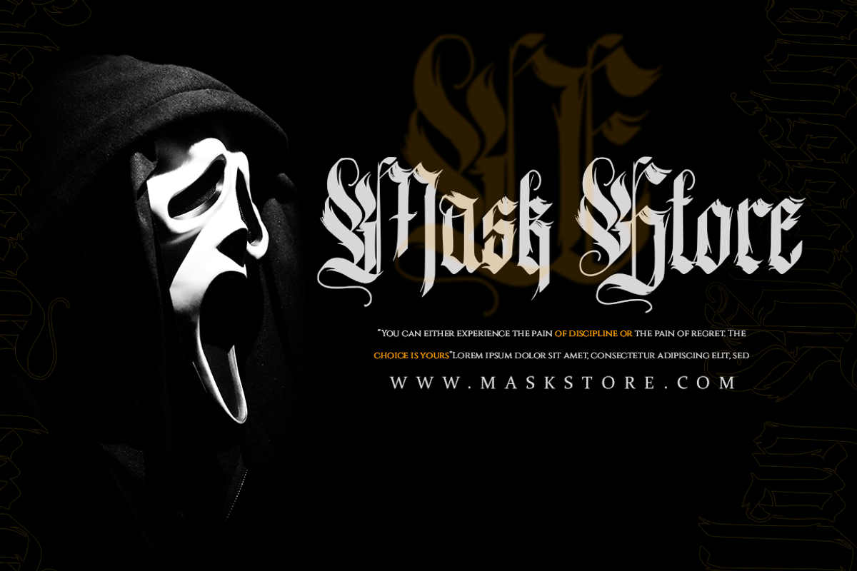 Van Blessing - Blackletter Typeface, a Blackletter Font by Meizzaluna Design (Photo 9 of 10)