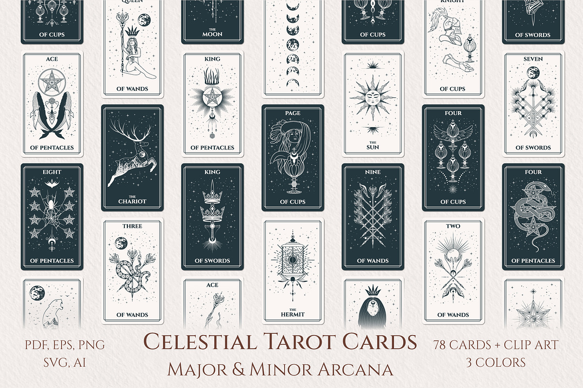 Celestial Tarot - Minor&Major Arcana, an Illustration by KirillsWorkshop (Photo 1 of 22)