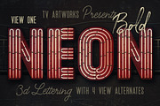 Bold Neon 3D Lettering, a Graphic by TVartworks (Thumbnail 1 of 16)