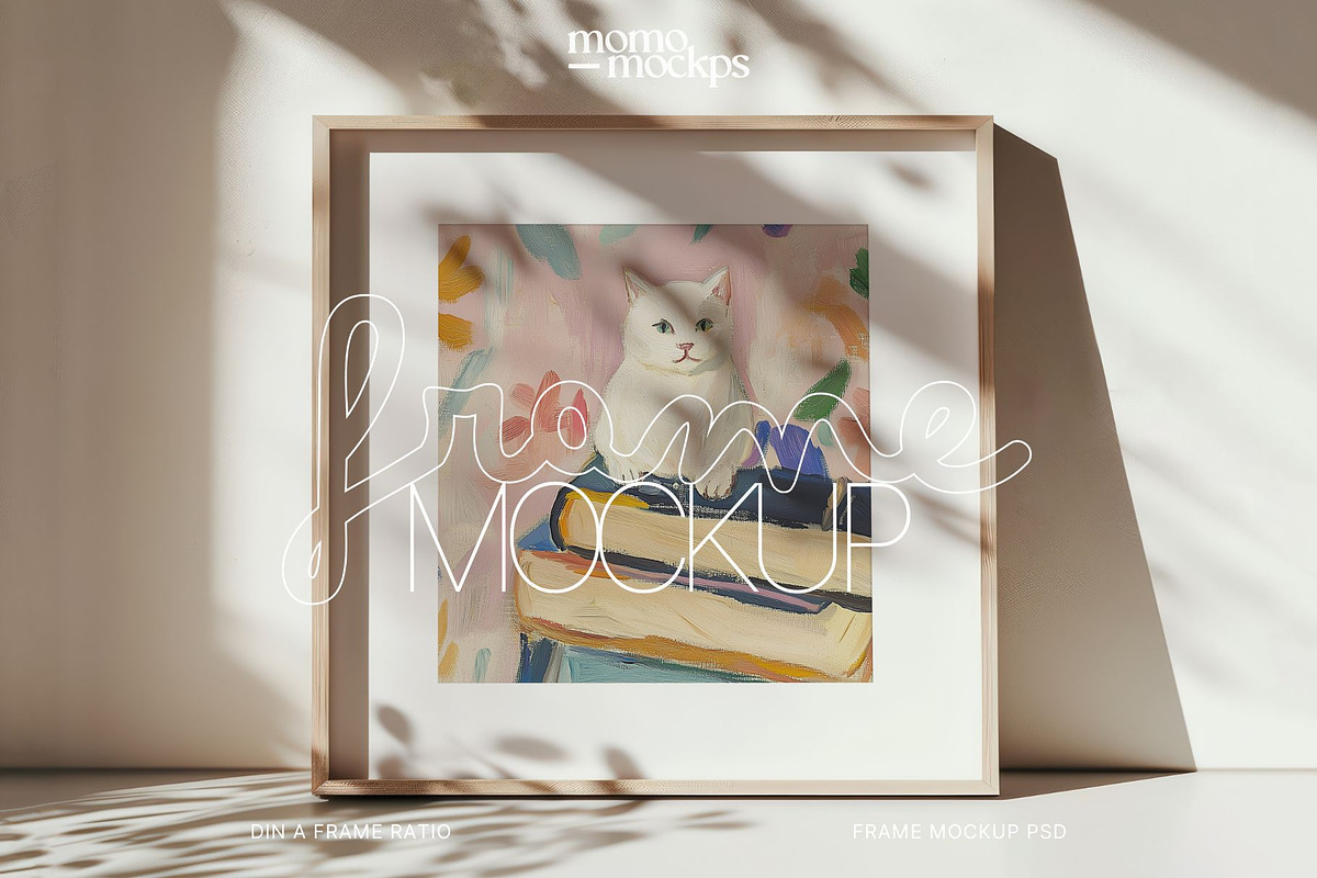 Square Frame Mockup PSD: Modern Wood, a Household Mockup by momomockps (Photo 1 of 11)