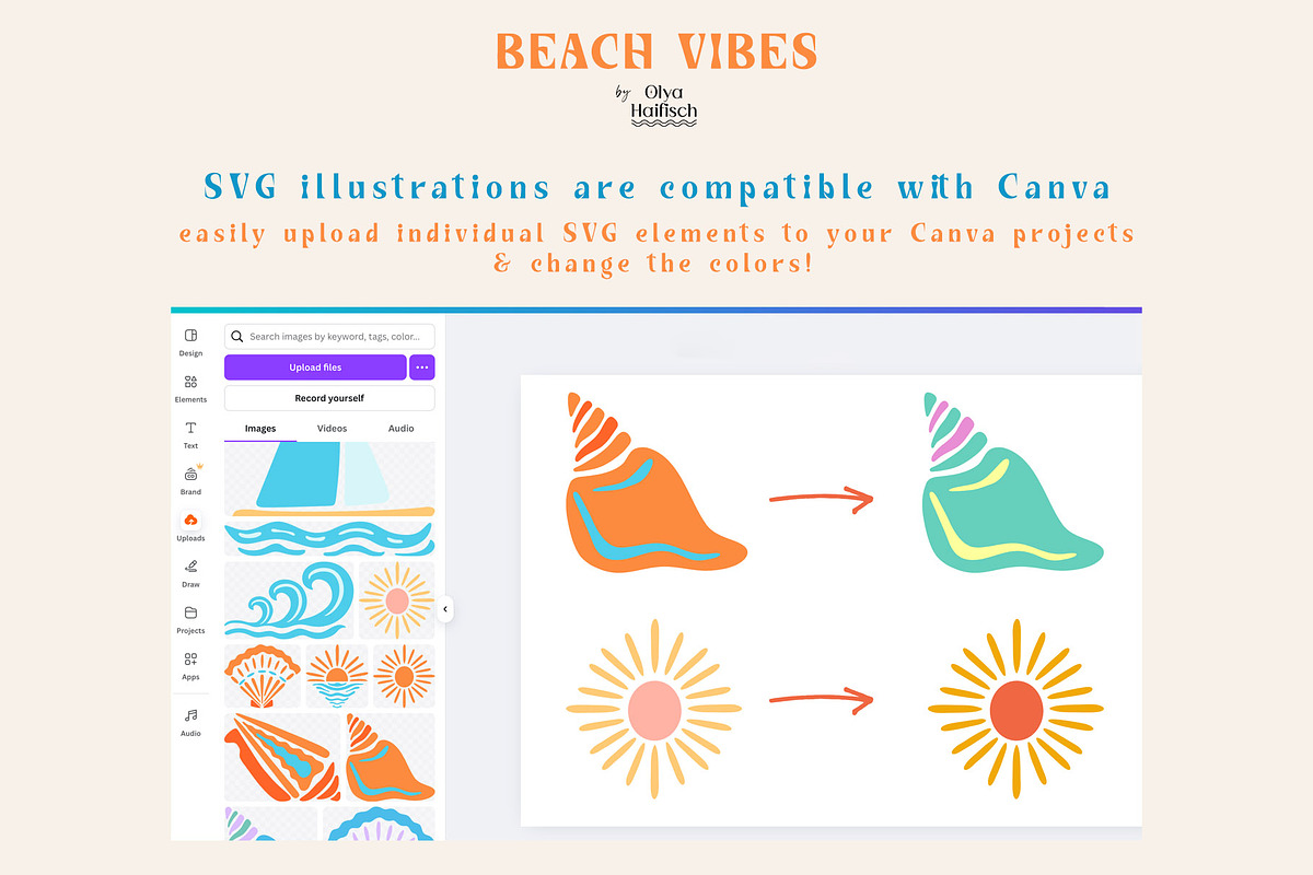 Beach Vibes Vector Seamless Patterns, a Pattern Graphic by Olya Haifisch (Photo 7 of 9)