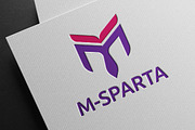 M Letter Sparta Soldier Mask Logo, a Branding & Logo Template by jongcreative (Thumbnail 3 of 4)