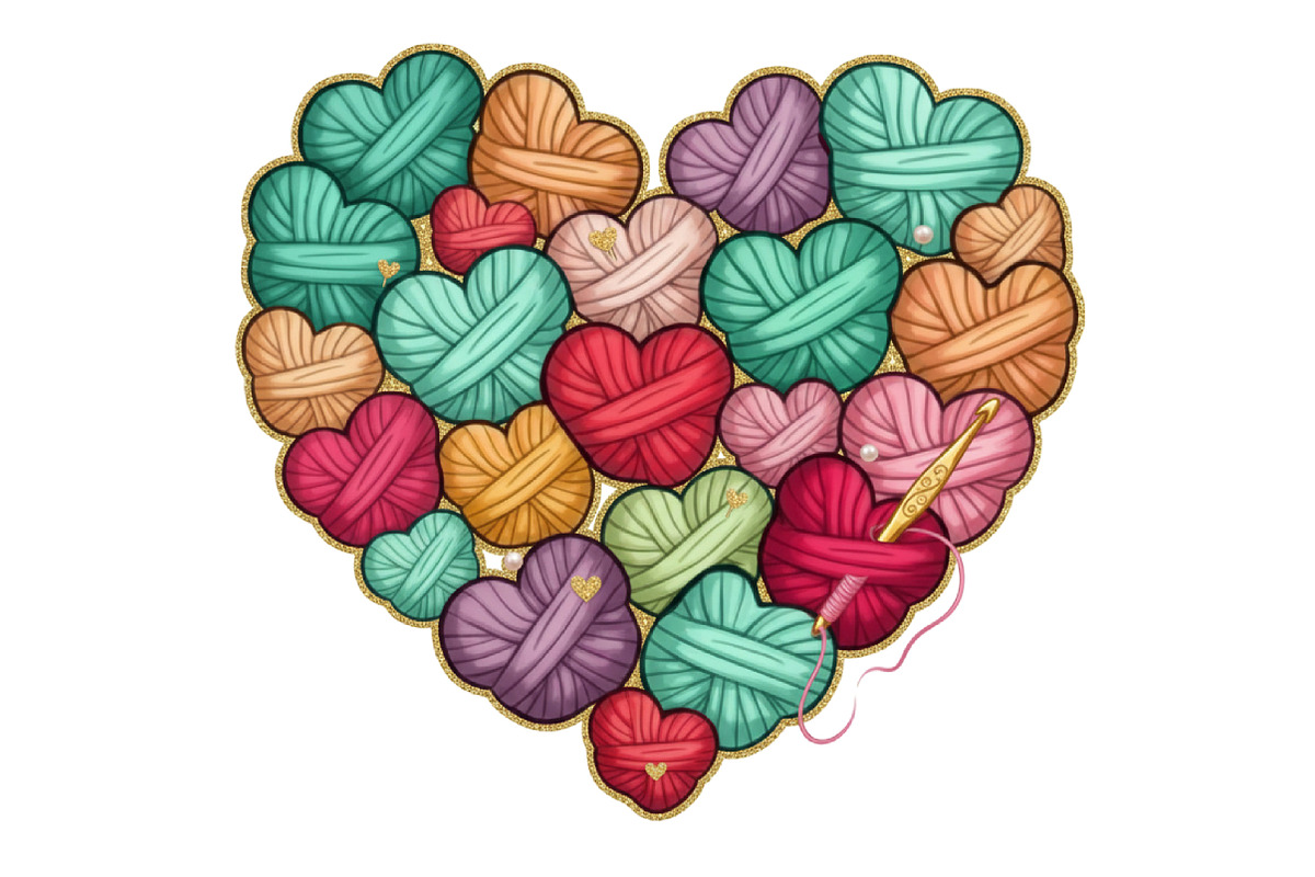 Faux Knitted Love Heart Png, Pink, an Illustration by Designking (Photo 6 of 6)