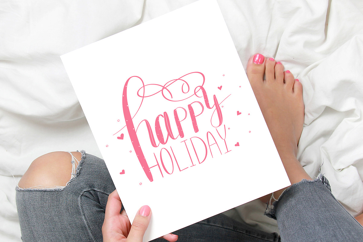 Handlettered Christmas Gift Box, an Illustration by Typography Prime (Photo 9 of 13)