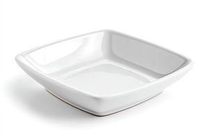 Square ceramic plate with textured matte finish ideal for modern dining experie, a Food & Drink Photo by AlyaAnd