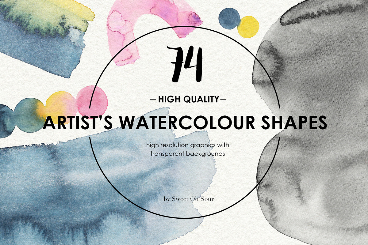 Abstract Watercolour Shapes, a Texture Graphic by Sweet Oh Sour (Photo 1 of 8)