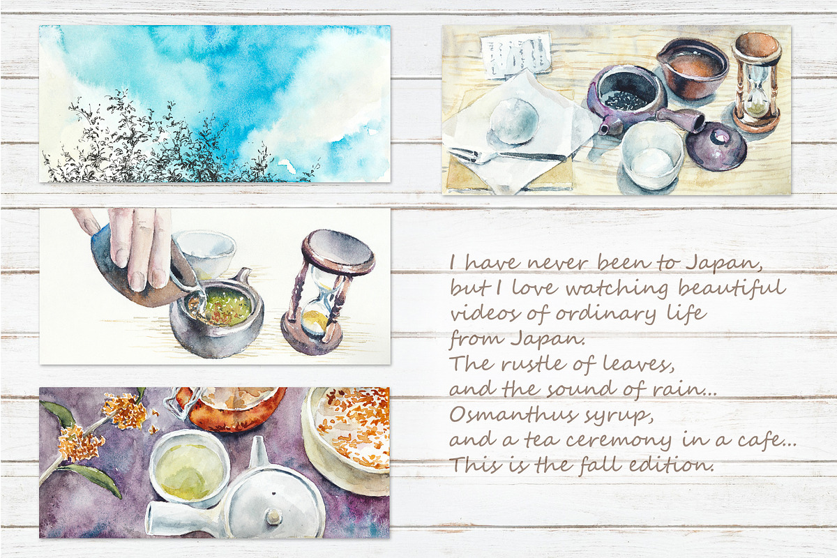Watercolor a bit of Japan, a Seasonal Illustration by Budogoshch (Photo 4 of 4)