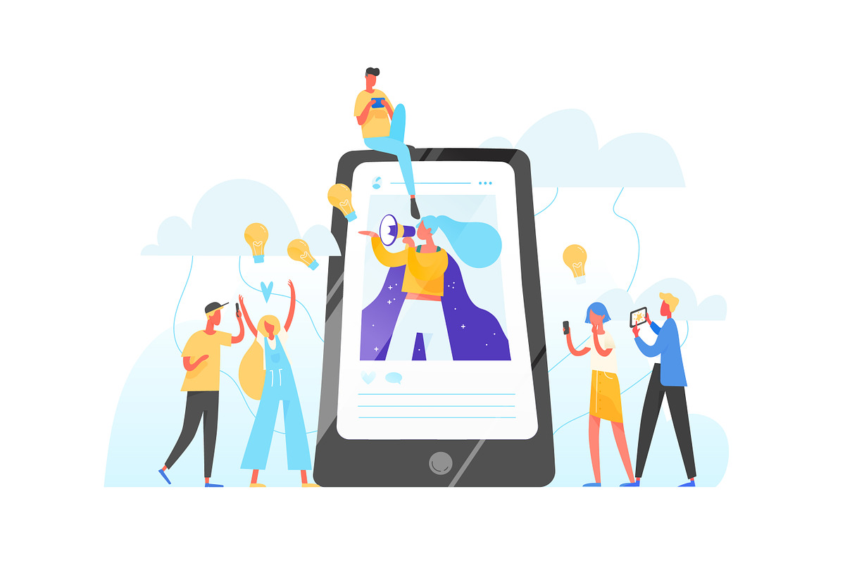 Influencer marketing concept, a Technology Illustration by Good Studio (Photo 2 of 3)