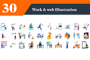 Work and Web Illustrations Bundle, a Finance Illustration by EllaMaiyaali (Thumbnail 3 of 3)