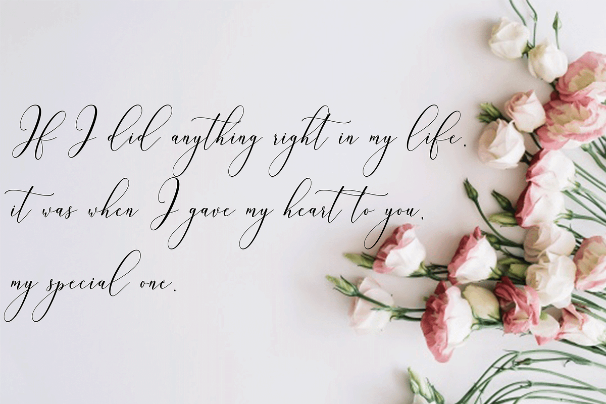 Mellanie Script font preview 7