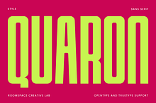 Quaron – Condensed Bold Serif Font