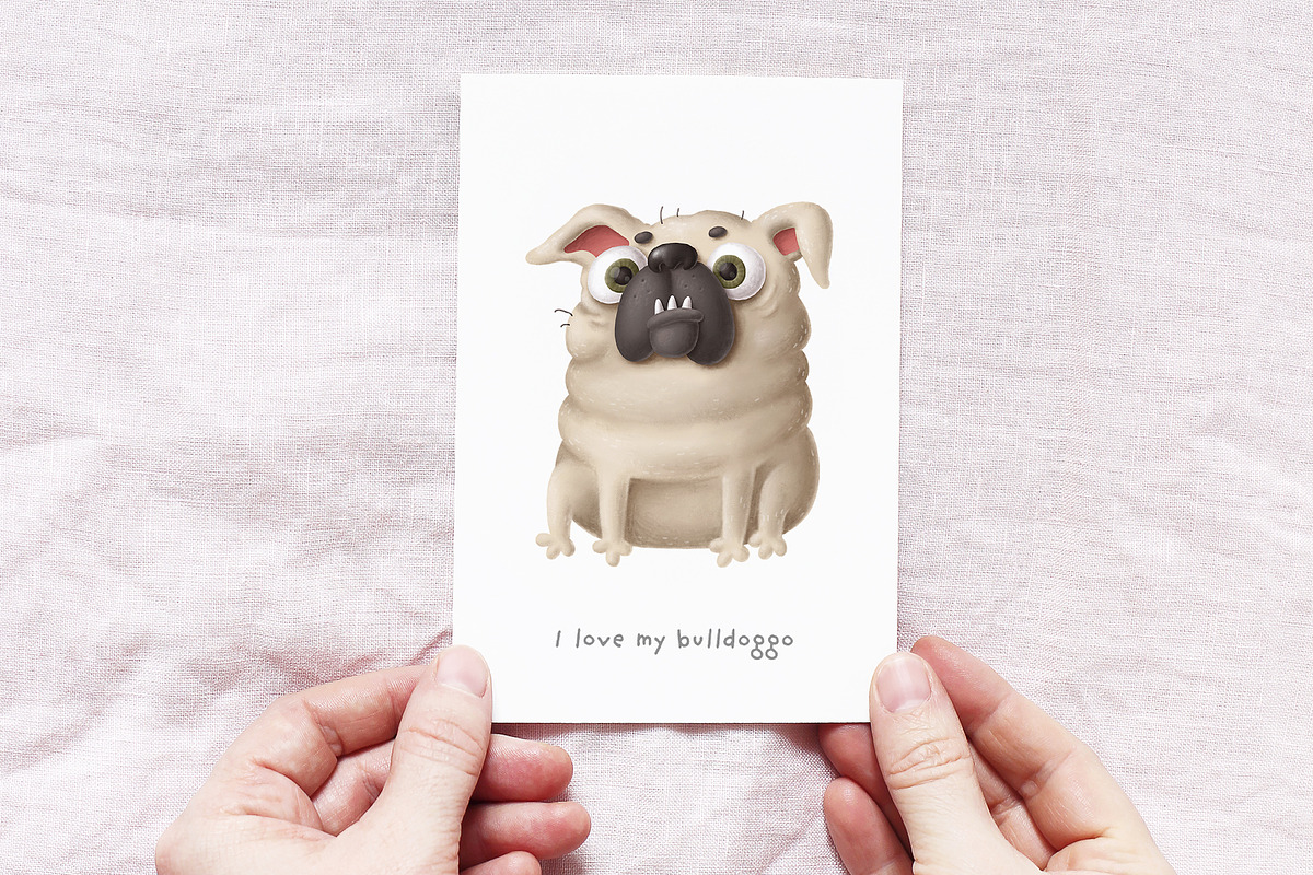 Bulldog characters clipart, an Illustration by Anastasiya Klempach (Photo 7 of 8)