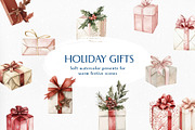 Watercolor Christmas Collage Pack, an Object Graphic by Design Alchemy Studio (Thumbnail 4 of 11)