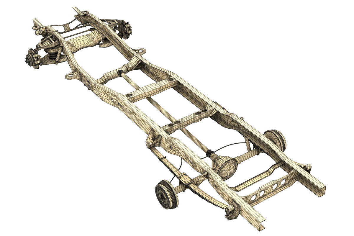 PICKUP TRUCK CHASSIS 2WD, a Cars & Vehicle 3D Model by NNAVAS 3D (Photo 14 of 18)