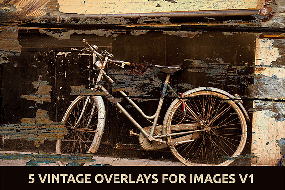 5 Vintage Overlays for Images V.1 preview 6