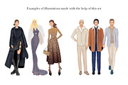 64 Fashion stamps for Procreate, a Brush Add-On by byJuliaKors (Thumbnail 2 of 3)